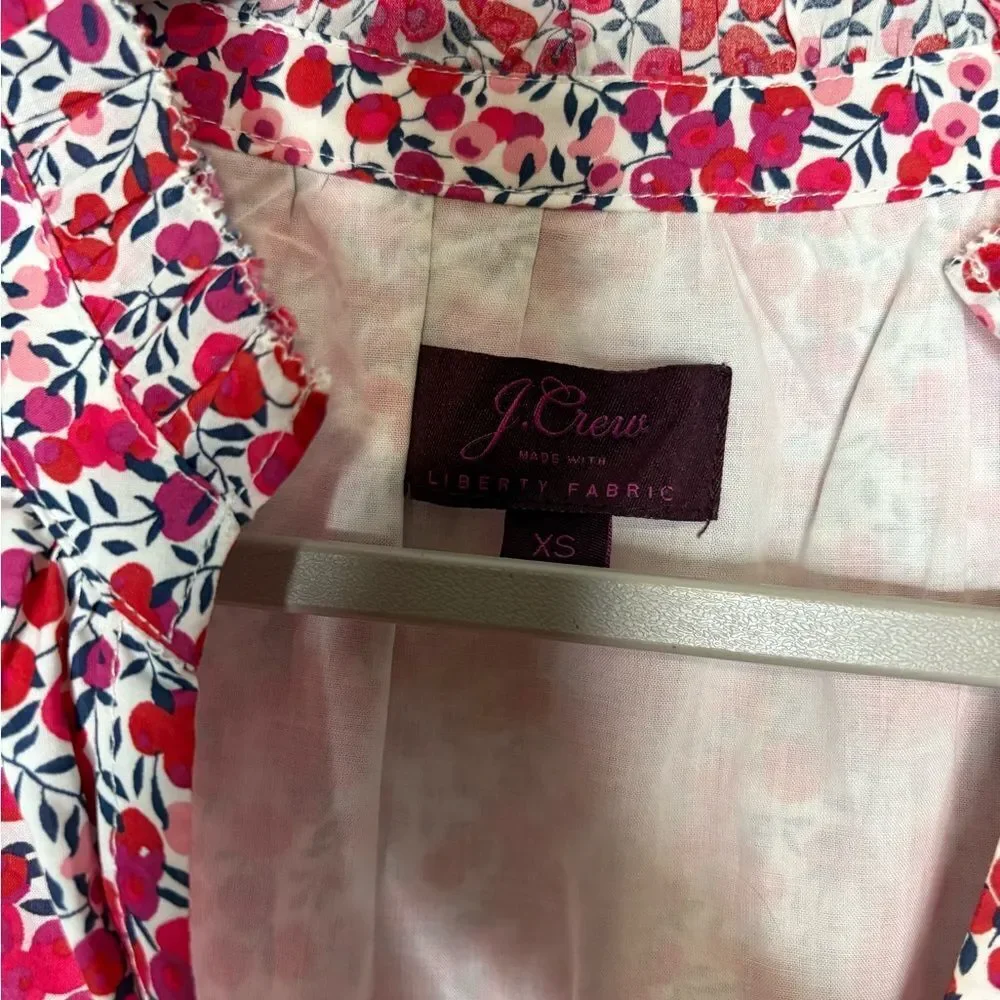 J.Crew Cotton poplin tiered popover dress in Liberty® Wiltshire print